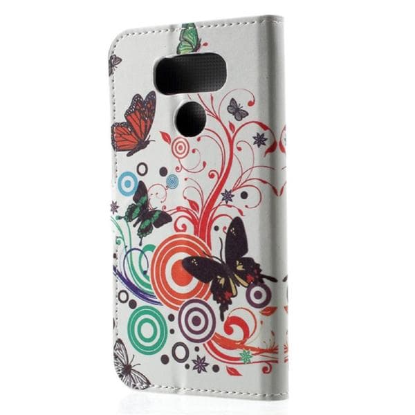 Plånboksfodral LG G6 - Vit med Fjärilar