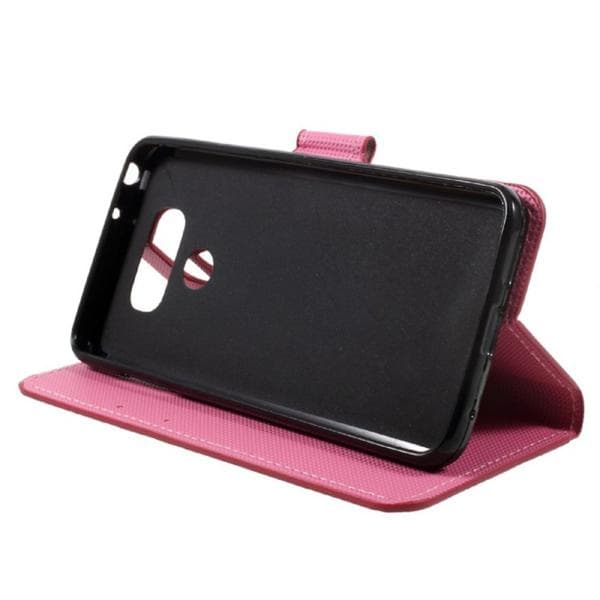 Plånboksfodral LG G6 - Vit med Fjärilar