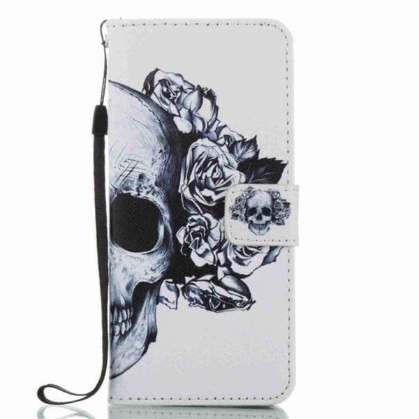 Plånboksfodral Samsung Galaxy S8 – Döskalle / Rosor