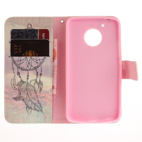 Plånboksfodral Moto G5 – Drömfångare / Dreamcatcher Beige