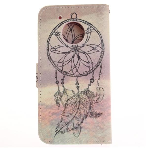 Plånboksfodral Moto G5 – Drömfångare / Dreamcatcher Beige