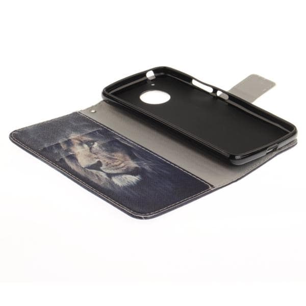 Plånboksfodral Moto G5 – Lejon