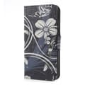 Pikkukuva 5 / 7: Plånboksfodral Samsung Galaxy J7 2017 – Svart med Blommor