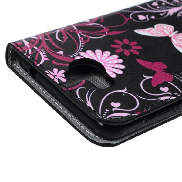Plånboksfodral Huawei Y6 2017 - Svart med Fjärilar