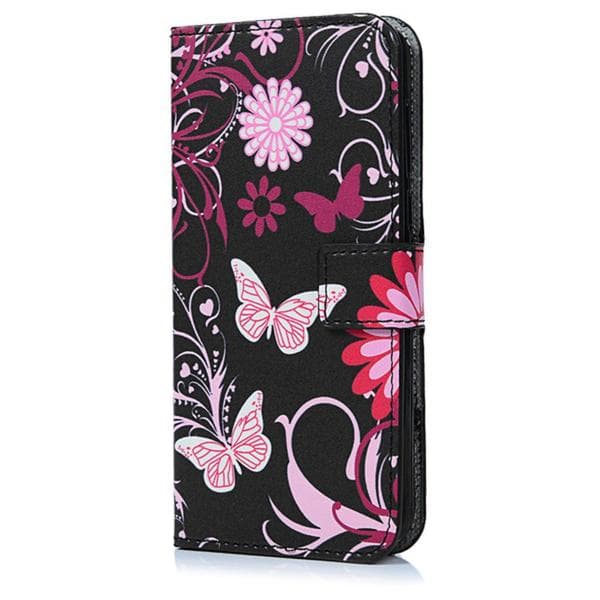 Plånboksfodral Huawei Y6 2017 - Svart med Fjärilar