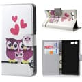 Miniatyrbillede 1 af 5: Plånboksfodral Sony Xperia X Compact – Ugglor & Hjärtan