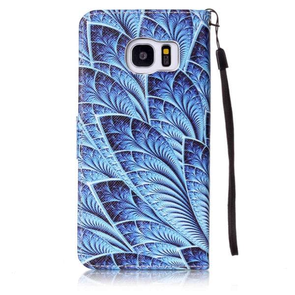 Plånboksfodral Samsung Galaxy S7 Edge – Blå Blomma