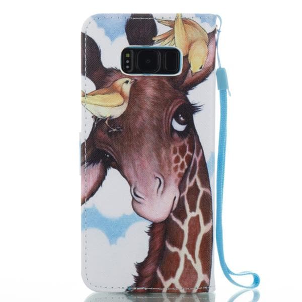 Plånboksfodral Samsung Galaxy S8 – Giraff & Fåglar