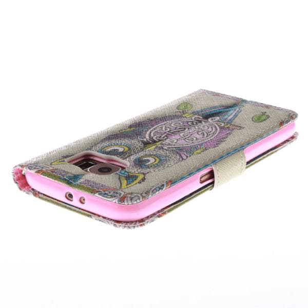 Plånboksfodral Samsung Galaxy S6 – Färgglad Uggla