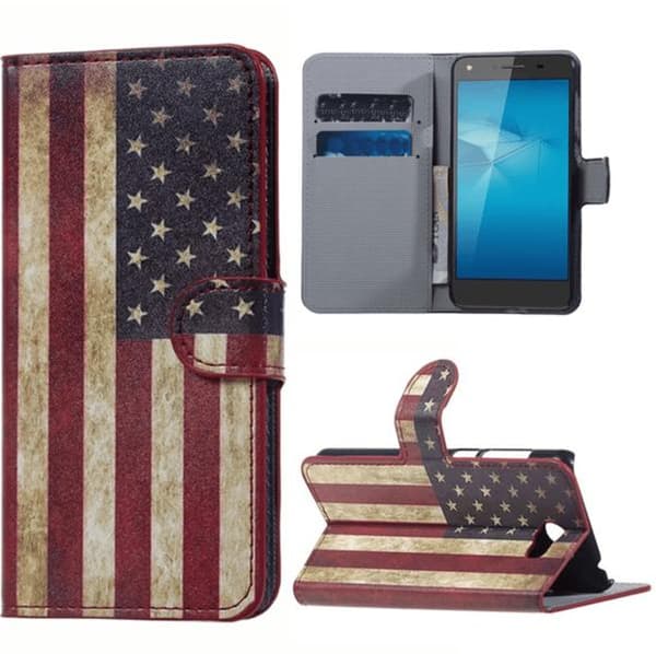 Plånboksfodral Huawei Y6 II Compact - Flagga USA