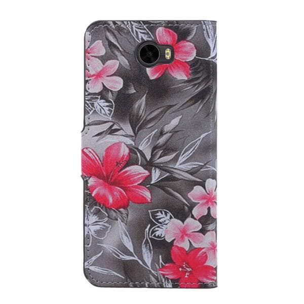 Plånboksfodral Huawei Y6 II Compact - Svartvit med Blommor