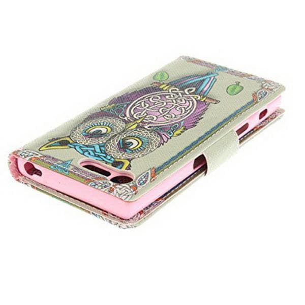 Plånboksfodral Sony Xperia X Compact – Färgglad Uggla