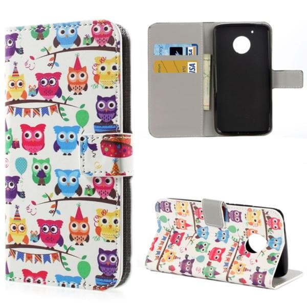Plånboksfodral Moto G5 - Ugglor På Kalas