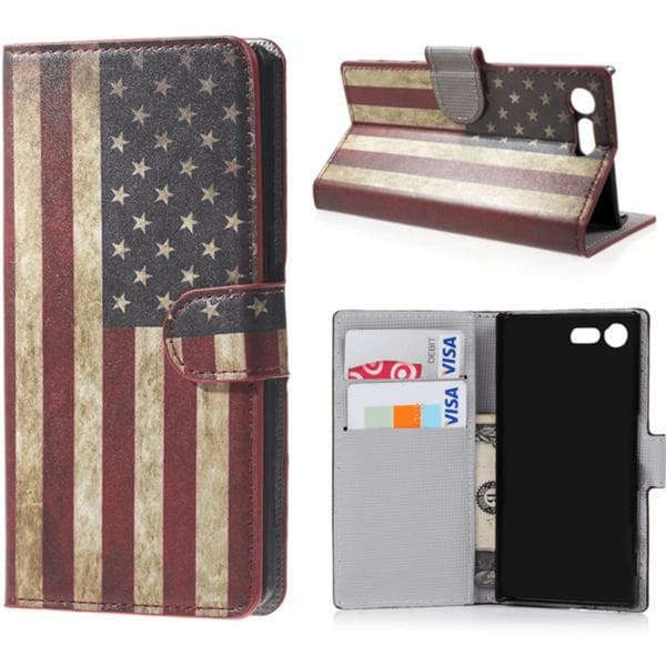 Plånboksfodral Sony Xperia X Compact - Flagga USA
