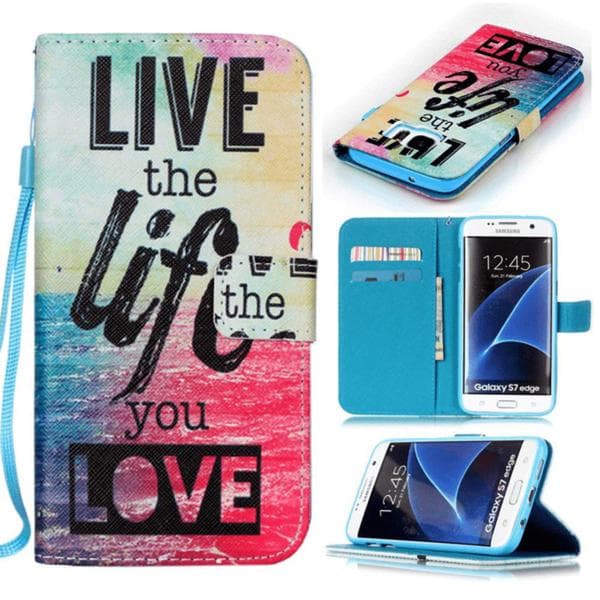 Plånboksfodral Samsung Galaxy S7 Edge – Live The Life You Love