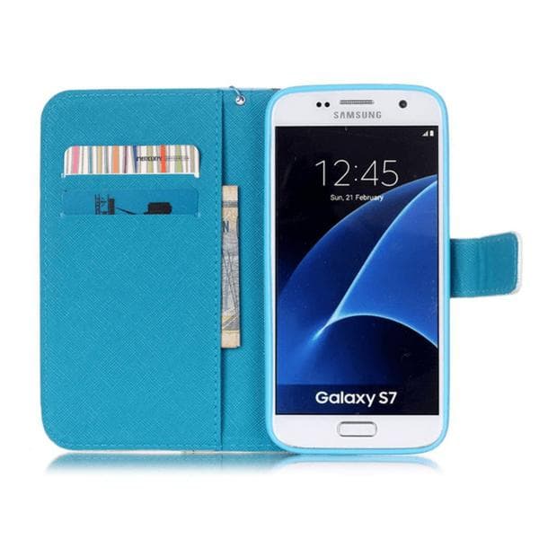 Plånboksfodral Samsung Galaxy S7 – Indiskt / Elefanter