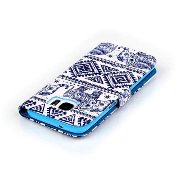 Plånboksfodral Samsung Galaxy S7 – Indiskt / Elefanter