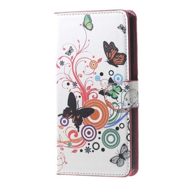 Plånboksfodral LG G4 - Vit med Fjärilar