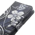 Pikkukuva 7 / 8: Plånboksfodral Samsung Xcover 3 (SM-G388F) - Svart med Blommor