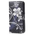Pikkukuva 2 / 8: Plånboksfodral Samsung Xcover 3 (SM-G388F) - Svart med Blommor