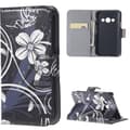 Pikkukuva 1 / 8: Plånboksfodral Samsung Xcover 3 (SM-G388F) - Svart med Blommor