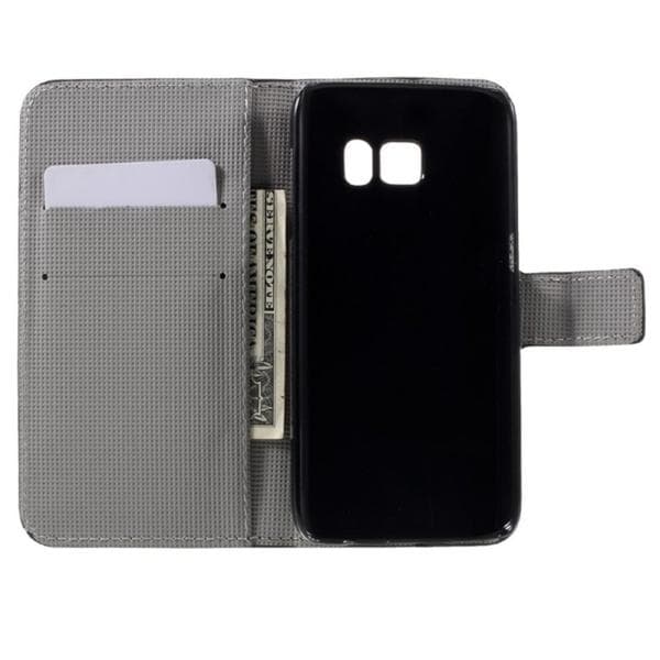 Plånboksfodral Samsung Galaxy S7 - Svart med Fjärilar