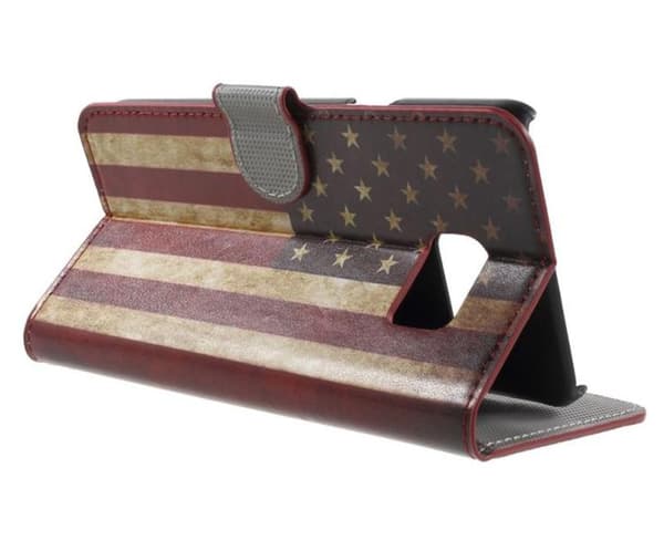 Plånboksfodral Samsung Galaxy S7 Edge - Flagga USA