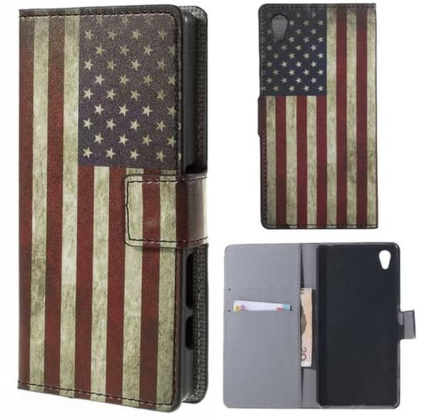 Plånboksfodral Sony Xperia X Performance - Flagga USA