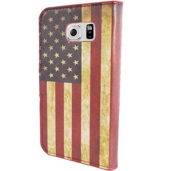 Plånboksfodral Samsung Galaxy S6 - Flagga USA