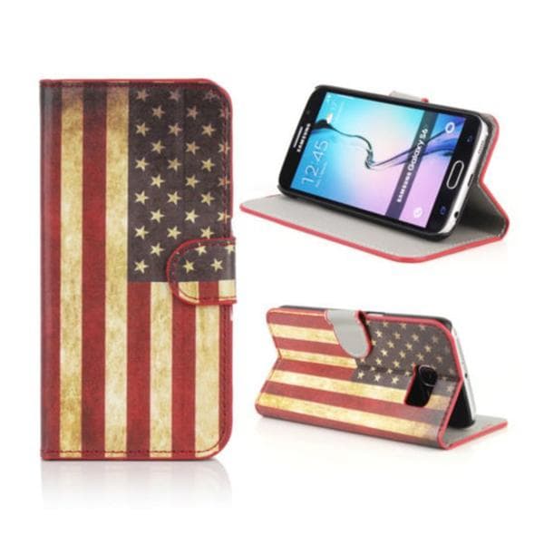 Plånboksfodral Samsung Galaxy S6 - Flagga USA