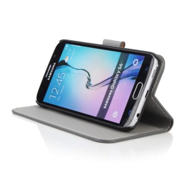 Plånboksfodral Samsung Galaxy S6 - Svart med Fjärilar