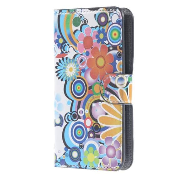 Plånboksfodral Samsung Galaxy S6 Edge - Blommor & Cirklar