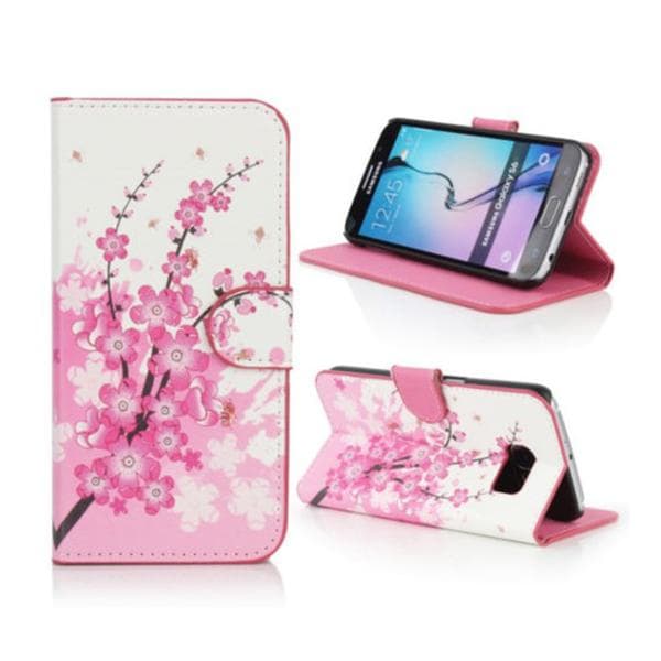 Plånboksfodral Samsung Galaxy S6 Edge - Körsbärsblommor