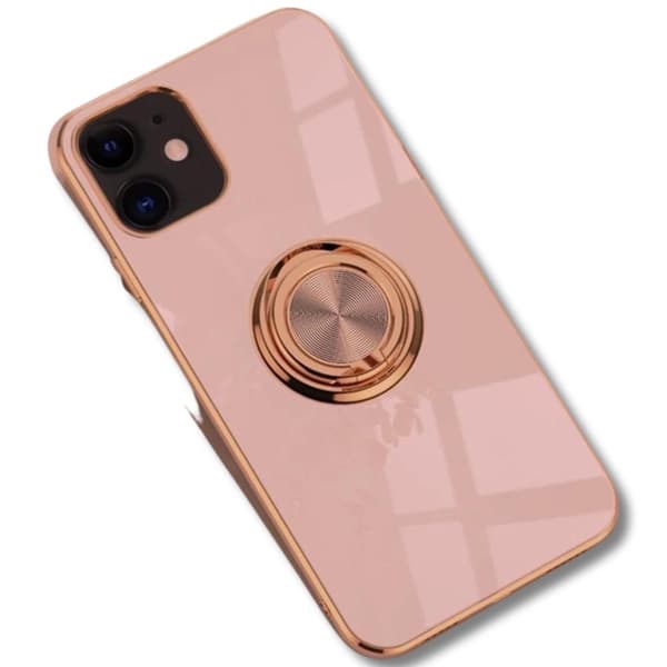 Luksuriøst stilig deksel iPhone 12 Pro Max med ringstativfunksjon Gull