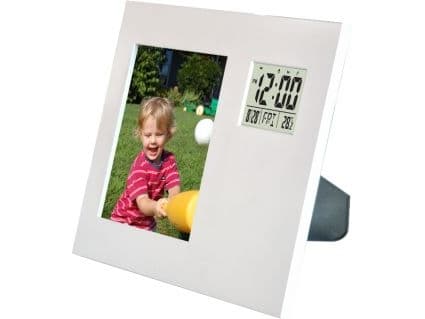 Omega digital weather station with photo frame OWSPF01, silver