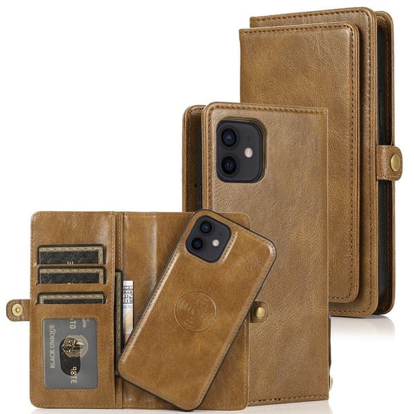 iPhone 12 - Praktiskt Stilrent 2 i 1 Plånboksfodral