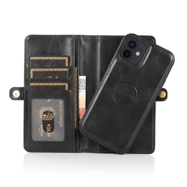 iPhone 12 - Praktiskt Stilrent 2 i 1 Plånboksfodral
