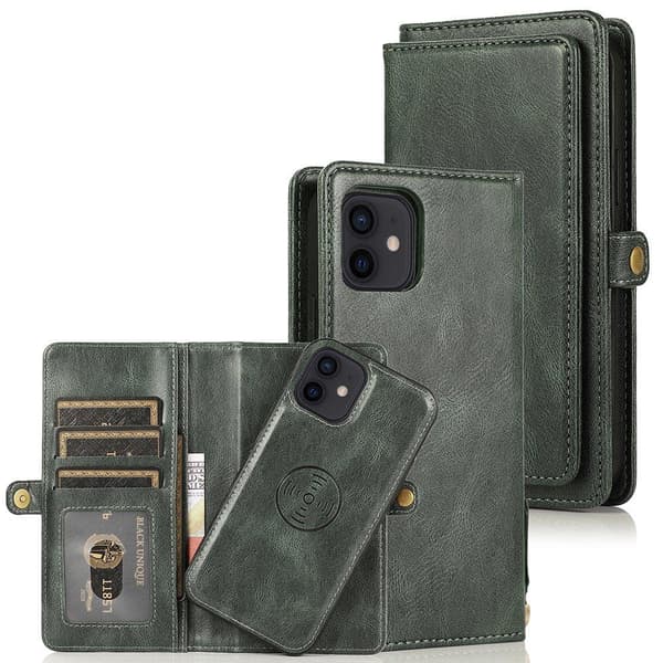 iPhone 12 - Praktiskt Stilrent 2 i 1 Plånboksfodral