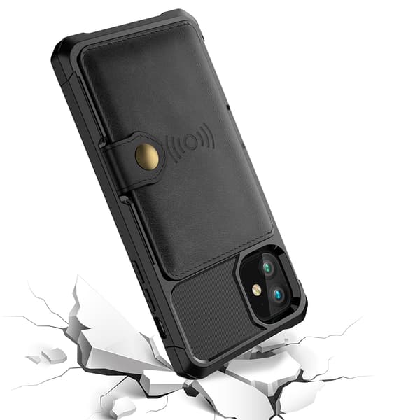 iPhone 12 - Praktiskt Genomtänkt Skal med Korthållare