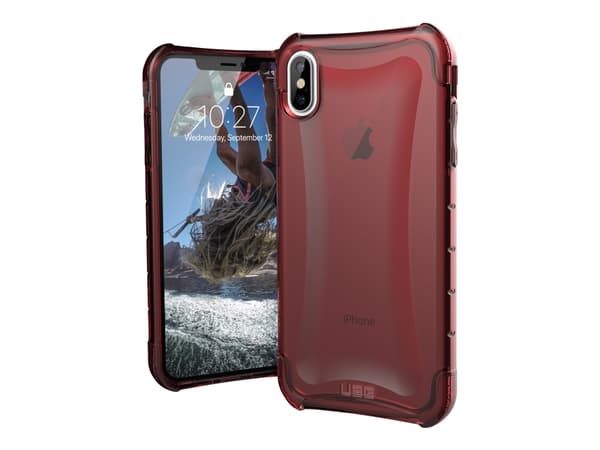 UAG Rugged Case for iPhone XS Max [6.5-inch screen] - Plyo Crimson - Baksidedeksel for mobiltelefon - karmosinrød - for Apple iPhone XS Max
