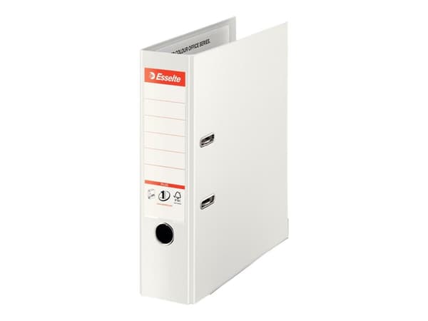 Esselte No.1 Power VIVIDA Plus - Spakbågesfil - ryggbredd: 80 mm - för A4 Maxi - kapacitet: 600 ark - intensivt vit