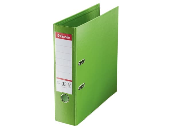 Esselte No.1 Power - Spakbågesfil - ryggbredd: 80 mm - för A4 Maxi - kapacitet: 550 ark - grön