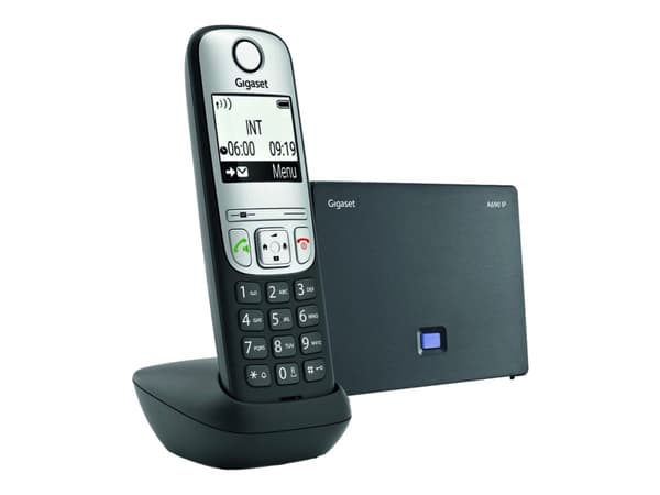 Gigaset A690 IP - Trådlös telefon/VoIP-telefon med nummerpresentation - DECT\GAP - SIP - svart