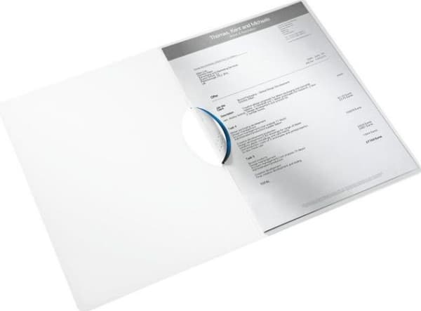 LEITZ nidontakansi WOW ColorClip, DIN A4, PP, sinimetallinen pintarakenne 3D-korostuksella, vaaleanharmaa sisäpuoli, - 1 kpl (4185-00-36)