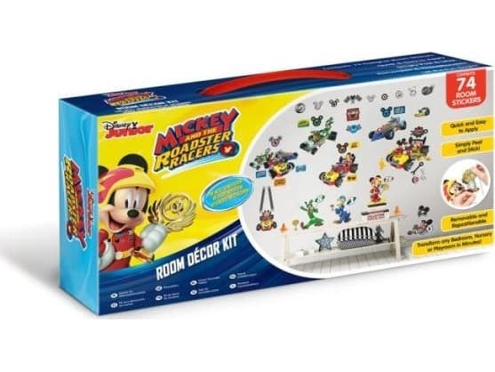 Sett med klistremerker for romdekorasjon Disney Mikke Mus Roadster Racer 45613 34x46cm p12 Walltastic