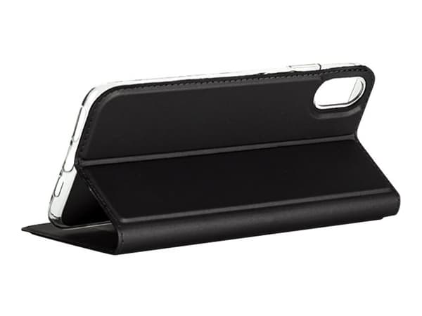 X-Shield - Lommebok for mobiltelefon - polyuretan, termoplast-polyuretan (TPU) - svart - for Apple iPhone XS Max