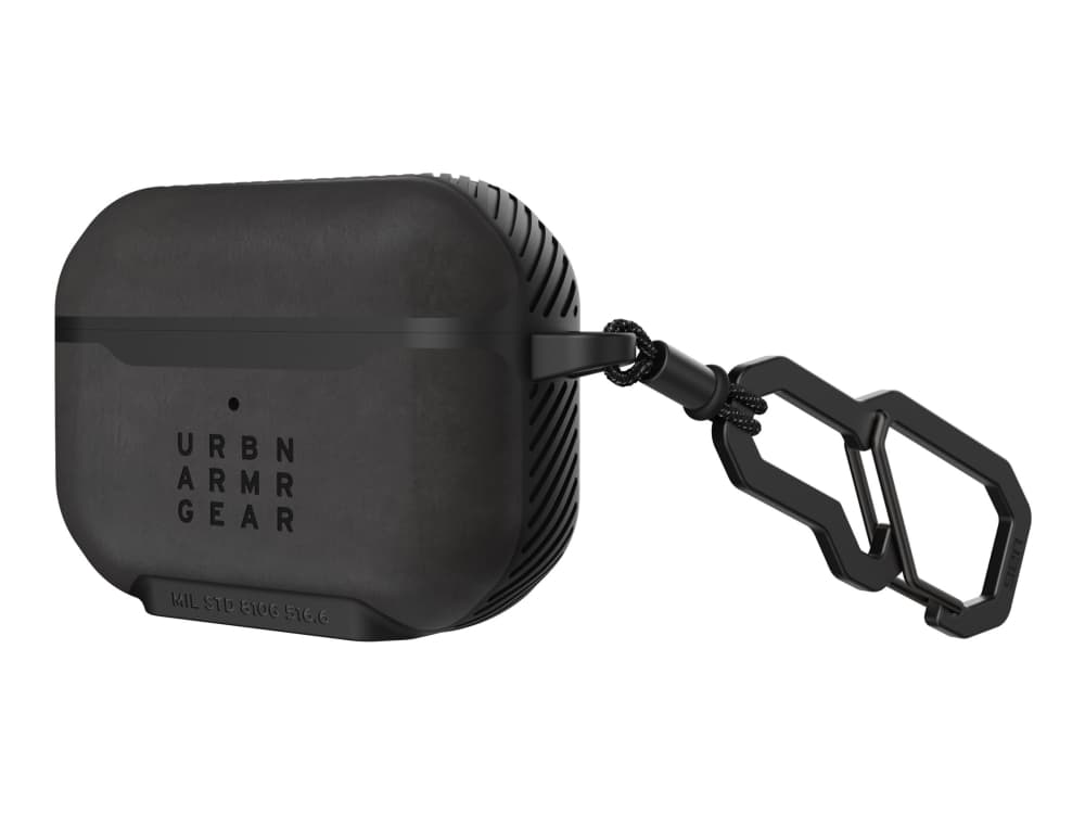 UAG Rugged Case for Airpods Pro - Metropolis LTHR ARMR Black - Hard eske for trådløse øretelefoner - lærpansersvart - for Apple AirPods Pro