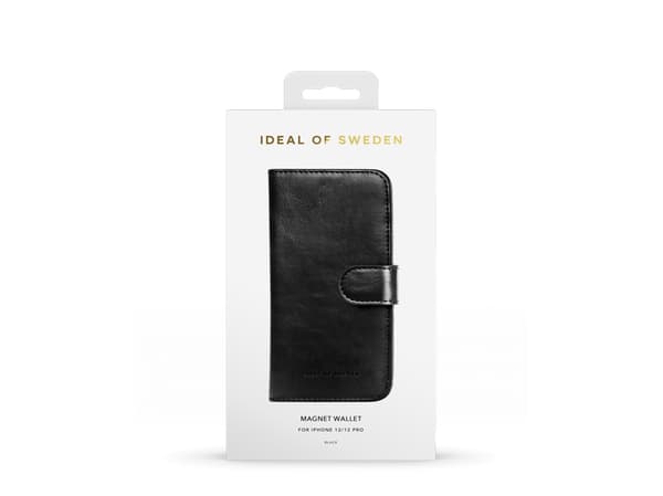 IDEAL OF SWEDEN Magnet Wallet+ - Lommebok for mobiltelefon - svart - for Apple iPhone 12, 12 Pro