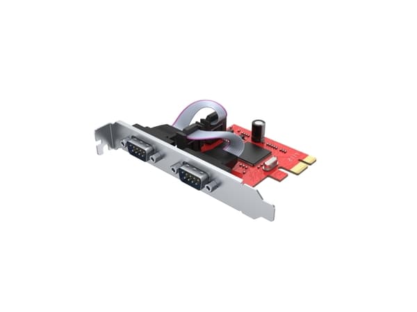 Unitek - Seriell adapter - PCIe - RS-232 x 2