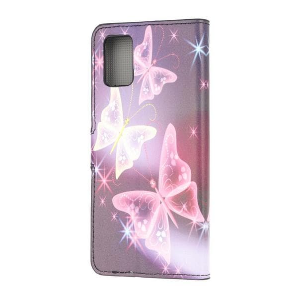 Plånboksfodral Samsung Galaxy A41 - Lila / Fjärilar